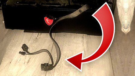 Spieler will an den PC, doch nichts geht mehr, weil plötzlich Kabel fehlen. Schuld sind dreckiges Geschirr, er selbst und sein Bruder