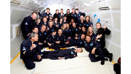 Stephen Hawking - und Richard Garriott gemeinsam schwerelos