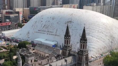 China bläst ein Monster von Kuppel auf, über das ihr euch sicher freuen würdet - es soll Baustellen weniger lästig machen