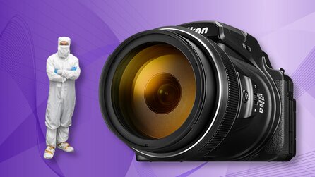 In das riesige Objektiv der größten Digitalkamera der Welt passen die Forscher selbst hinein