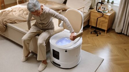 In China wurde eine selbstfahrende Roboter-Toilette vorgestellt, die auf Zuruf direkt zu euch kommt