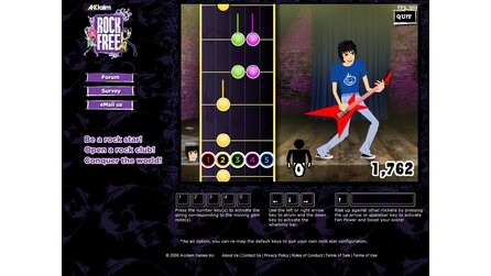 Rockfree - Gratis-Guitar Hero im Internet Browser