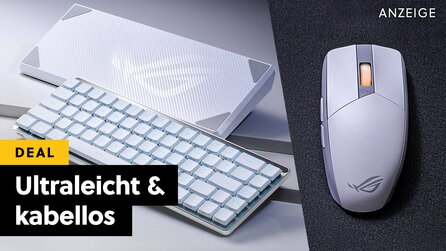 Zocken auf Höchstniveau: Extra flache, mechanische Gaming-Tastatur mit ultraleichter Funkmaus im Bundle