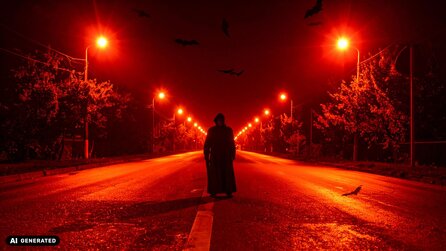 In einigen Städten leuchten die Straßenlaternen rot. Es sieht aus wie in einem Horrorfilm, doch es ergibt Sinn [Best of GameStar]