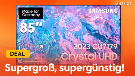 Völliger Wahnsinn! 85 Zoll großer Samsung Crystal 4K UHD Smart TV von 2023 zum absoluten Hammerpreis!