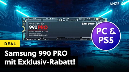 Verdoppelt den Speicher eurer PS5: Schnappt euch die Samsung 990 PRO M.2 NVMe-SSD megagünstig - aber nur für kurze Zeit!