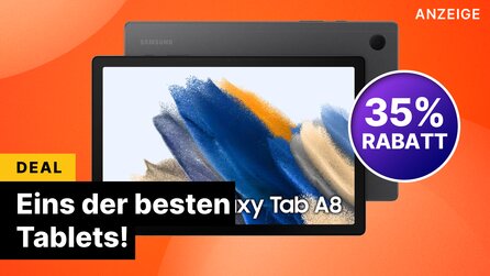 Teaserbild für 13.000 Bewertungen und 4,5 Sterne: Mit dem Samsung Galaxy Tab A8 gibt es derzeit eins der besten Tablets im Angebot!