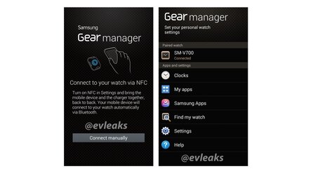 Samsung Gear Manager - Screenshots der Smartwatch-App aufgetaucht