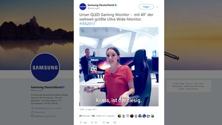 Samsung - Sexistische Monitor-Werbung wird im Netz durch den Kakao gezogen