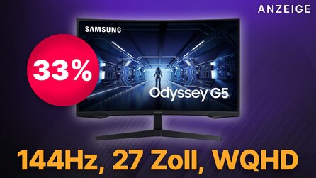 33% Rabatt auf 144Hz 27 Zoll Curved Gaming Monitor von Samung mit WQHD-Auflösung: Jetzt über 100€ sparen!