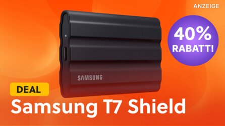 Mit der Samsung T7 Shield transportiert ihr 1 TB an Daten besonders sicher!