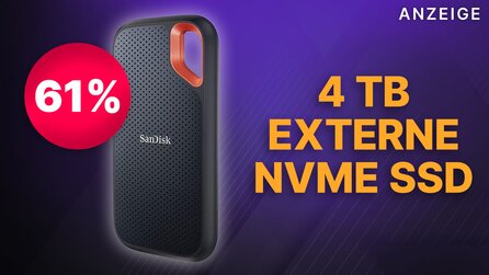 4TB tragbarer SSD-Speicher für weniger als die Hälfte: Externe SanDisk NVMe SSD jetzt 61% reduziert im Amazon-Angebot