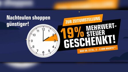 Saturn: Mehrwertsteuer-Aktion heute Nacht ab 2 Uhr [Anzeige]