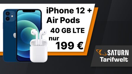 Top-Angebot: iPhone 12 + Air Pods inklusive 40 GB Datenvolumen bei Saturn [Anzeige]