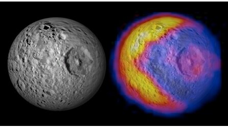 Pac-Man auf Saturnmond gefunden - Mond als Todesstern