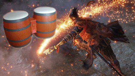 Absurder kann man Sekiro kaum durchzocken - Spieler bezwingt Action-Spiel mit dem Bongo-Controller von Donkey Kong