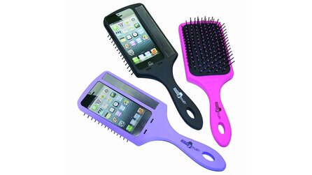 SelfieBrush - Haarbürste mit iPhone-Halterung und Spiegel