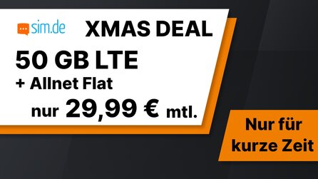 XMAS DEAL: 50 GB Datenvolumen inklusive Flat für nur 29,99 Euro [Anzeige]