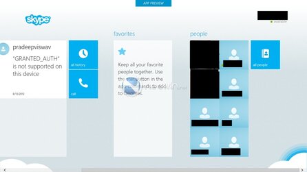 Skype Windows 8 - Die neue »Modern UI«-Oberfläche