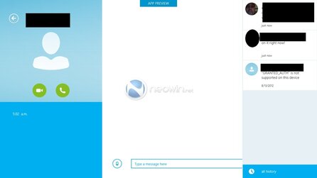 Skype Windows 8 - Die neue »Modern UI«-Oberfläche