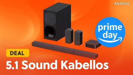 Kabelloses 5.1 Soundsystem mit Subwoofer und Soundbar am Prime Day unverschämt günstig