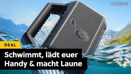 Dieser Bluetooth-Lautsprecher schwimmt, lädt euer Handy und haut euch 24h lang stolze 80W um die Ohren