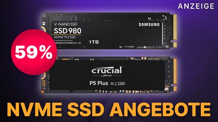 SSD Angebote satt: Samsung 980, Crucial P3 und weitere NVMe M.2 SSDs mit bis zu 4TB richtig günstig