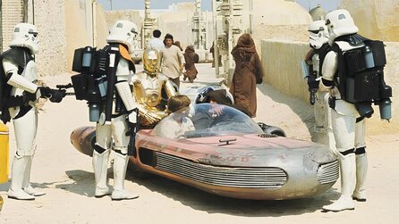 Lukes Landspeeder in Star Wars schwebte nicht, doch George Lucas zog zwei abgefahrene Tricks ab, damit wir es glauben