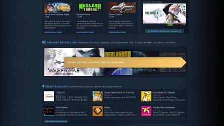 Steam - Screenshots zum Discovery-Update