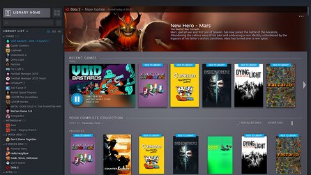 Steam enthüllt neues Bibliothek-Design für baldige öffentliche Beta