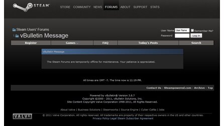 Steam - Foren wegen Hacker-Angriff offline