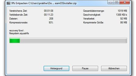 Steam OS Installationsanleitung - Screenshots