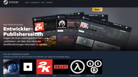 Steam - Neue Funktion, um Entwicklern zu folgen