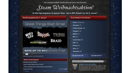 Steam - Weihnachtsaktion: Zum letzten Mal sparen