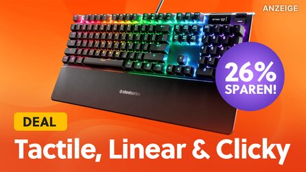 Mechanische Gaming-Tastatur mit taktilen Schaltern sowie OLED-Display für Song-Titel und Discord Nachrichten