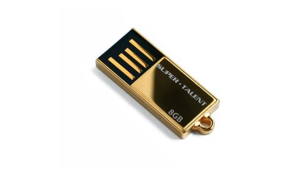 Vergoldeter USB-Stick - Mit 64 GByte von Super Talent