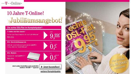 T-Online - DSL-Flat für 9,95 Euro