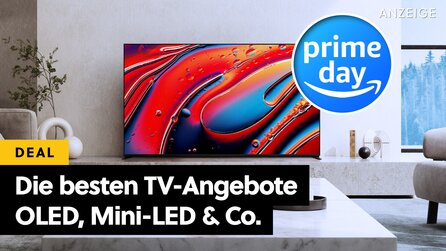Teaserbild für Die besten TV-Angebote zum Amazon Prime Day 2024: 4K OLED- und QLED-Fernseher von LG, Samsung + Co. stark reduziert