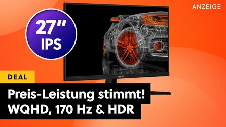 Preis-Leistungs-Hammer: Ein 27 Zoll WQHD-Monitor von ASUS mit 170Hz und brillantem IPS-Panel ist gerade echt günstig!