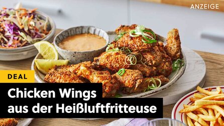 Knusprige Chicken-Wings gehen einfach, schnell und mit dieser Heißluftfritteuse für unter 100€ auch echt günstig!