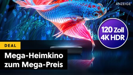 Größer als jeder Smart-TV, besser als Beamer und günstiger als ihr denkt! 120 Zoll 4K Laser-TV mit HDR im Top-Angebot