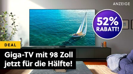 TV-Angebot der Superlative: Gigantischer 98 Zoll QLED-TV, über 50% günstiger und 24 Monate Netflix + HD-TV kostenlos!
