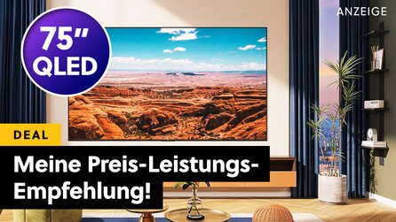 Riesiger 4K QLED-TV jetzt konkurrenzlos günstig – dieser 75 Zoll große Preis-Leistungs-Tipp kann HDR, Dolby Atmos + 144Hz!