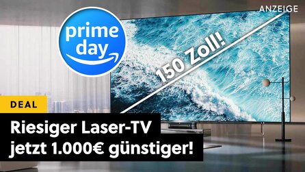 Dagegen packt jeder 4K-TV gnadenlos ein: 150 Zoll Laser-TV mit HDR, gratis 3D-Brillen und unglaublichem Rabatt bei Amazon