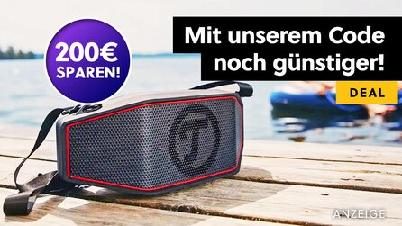 Diese Partybox einer deutschen Marke gab es noch nie zuvor so günstig! Hier bekommt ihr einen exklusiven Gutschein für die Bluetooth-Box von Teufel