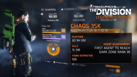 The Division - Jetzt schon auf Level 99? Der erste hats geschafft