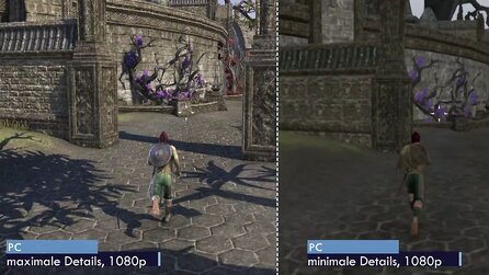 The Elder Scrolls Online - Grafikvergleich mit der Beta-Version (min. und max. Details der PC-Version)
