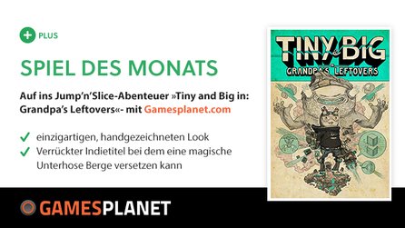 Gratis-Spiel des Monats bei Plus »Tiny and Big: Grandpas Leftovers« - Dank magischer Unterhose Berge versetzen