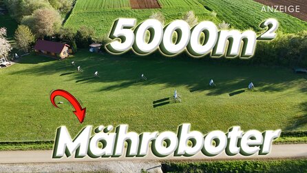 Dieses Arbeitstier hat auch am 1. Mai nicht frei: Unser Mähroboter für 5000m² im Einsatz