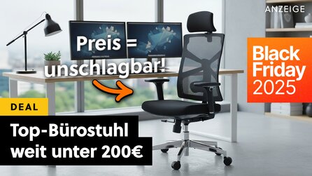 Der beste Bürostuhl seiner Klasse ist zum Black Friday im Angebot: Für weit unter 200€ ist er seit Jahren unschlagbar!